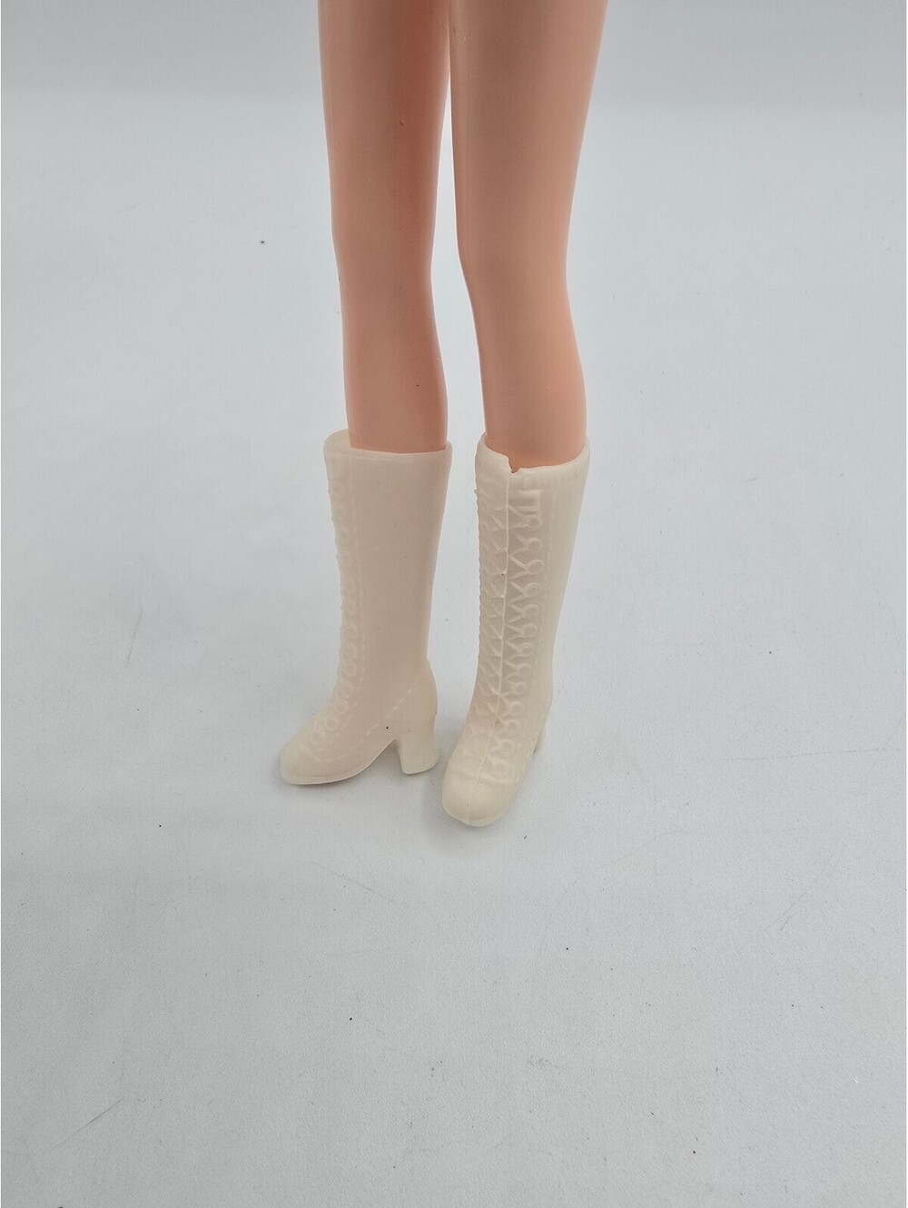 Vintage Barbie white Lace up Go Go Boots